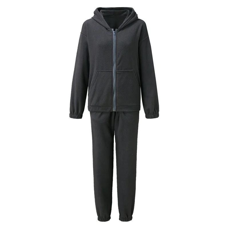 Suéter deportivo y de ocio para mujer, traje Simple de dos piezas, temperamento de Color puro, moda de otoño e invierno, 2023