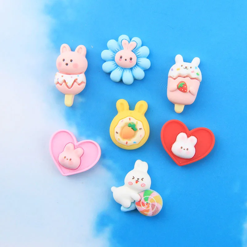 Free Shipping 100pcs/lot Resin Cabochon Flatback Cartoon Flatback Resin DIY Wedding Hairpin Embellishments Accessories LSR198