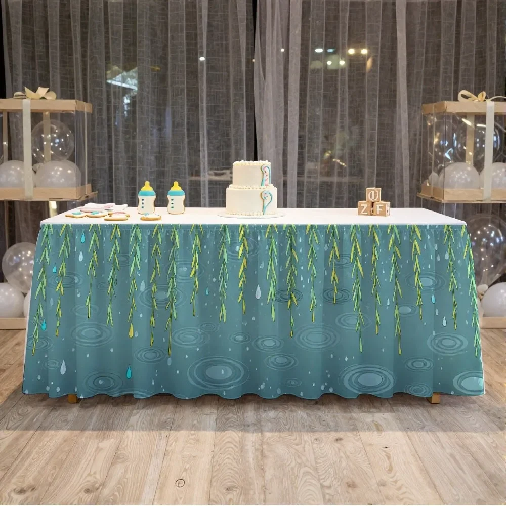 2D Flat Detachable Party Table Cover - Self-adhesive Velcro Fastening - Suitable for Teacher's Desk