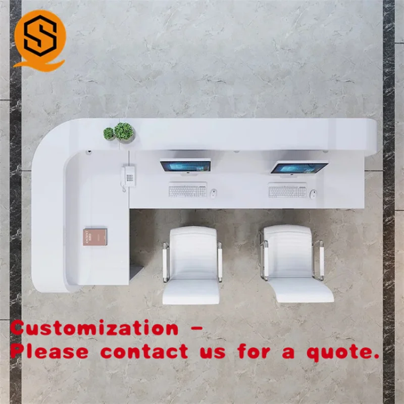 

Customize.Customizable Hospital Nurse Station Counter Antibacterial Surface Medical Workstation Hospital L-shaped Office Recepti