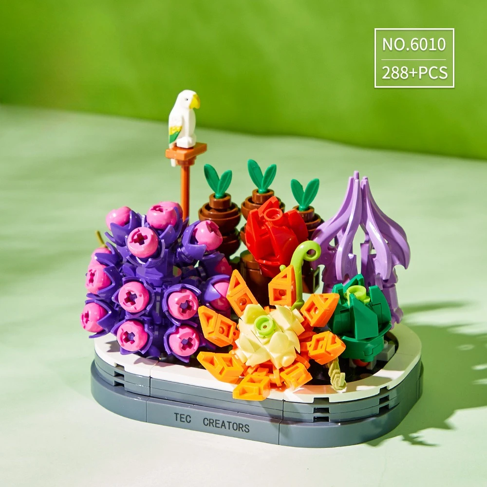 

XinWeiCangHai Botanical Flower Shop Scene Building Blocks Creative DIY Bricks Educational Toy for Kids Adults
