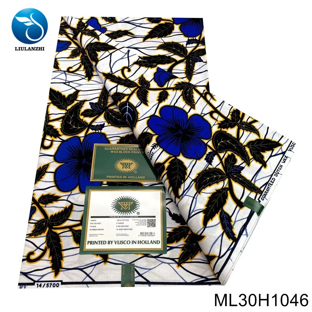 

Nigeria True 100% Cotton Ordinary Dutch Batik Printed Wax with African Fabric Elegant Party Dress ML30H1046