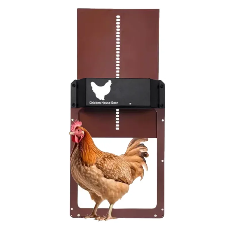 Smart Automatic Chicken Coop Door Light Sensor Auto Opener Poultry Door Waterproof Pet House Door For Backyard Chicken House