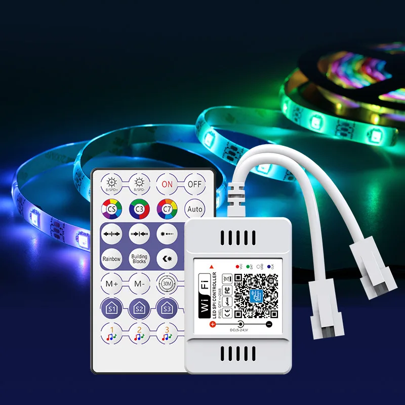 Magic Home WiFi LED Controller WS2811 Pixels Controller Compatible Alexa/Google Home For Addressable RGB Led Strip DC12-24V