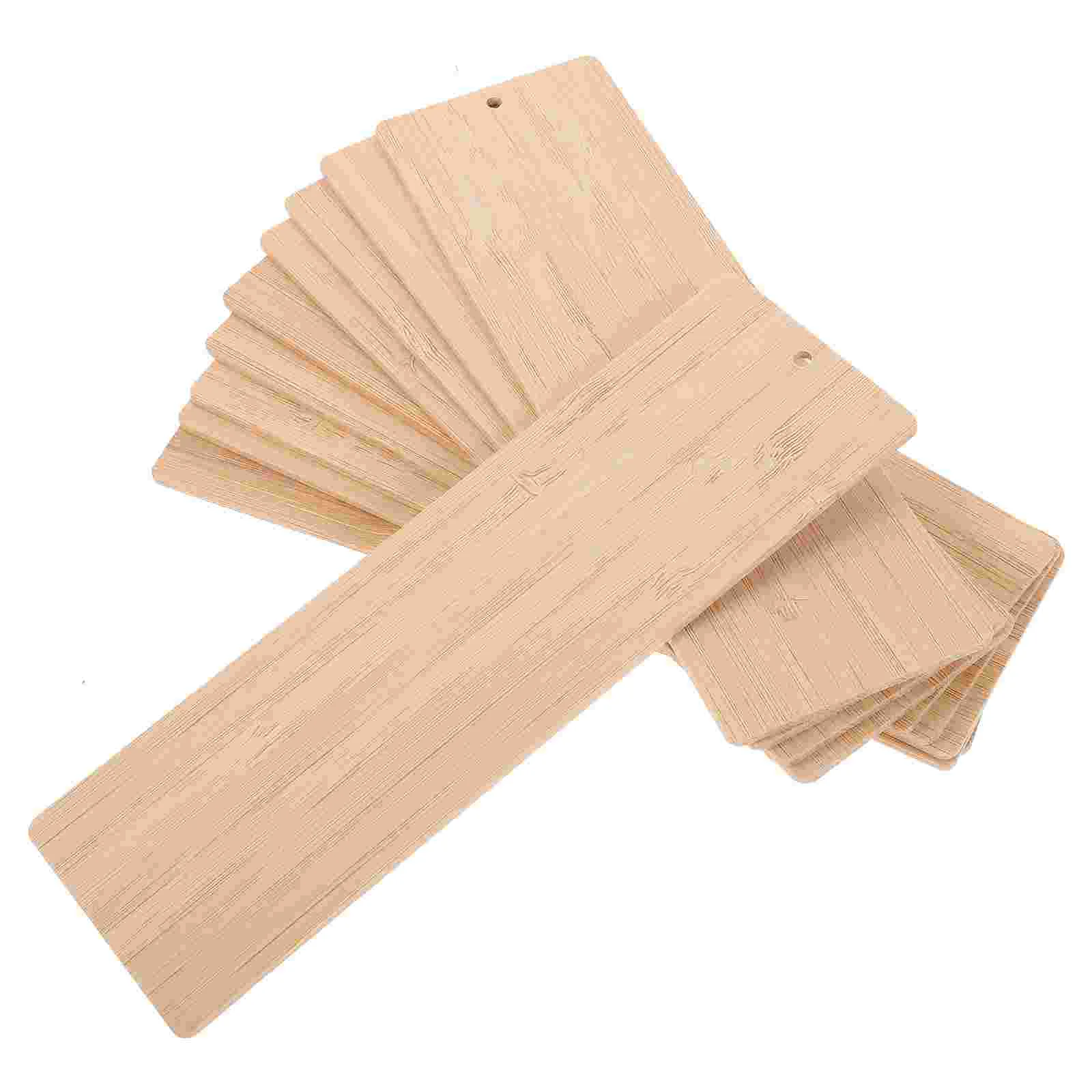 

10 Pcs Labels Bamboo Bookmark Tags Unfinished Cutout Blanks Discs for Crafts Child