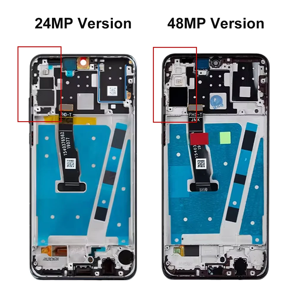 Zespół ekranu LCD P30 Lite do wyświetlacza LCD Huawei P30 lite MAR-LX1M MAR-AL00 z ekranem dotykowym i częścią zamienną ramki