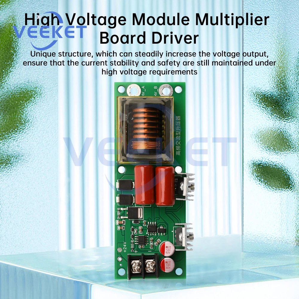 12V to 15KV High Voltage Ignition Module Boosting High Frequency AC Output High Temperature Ignition Coil Pulse High Voltage