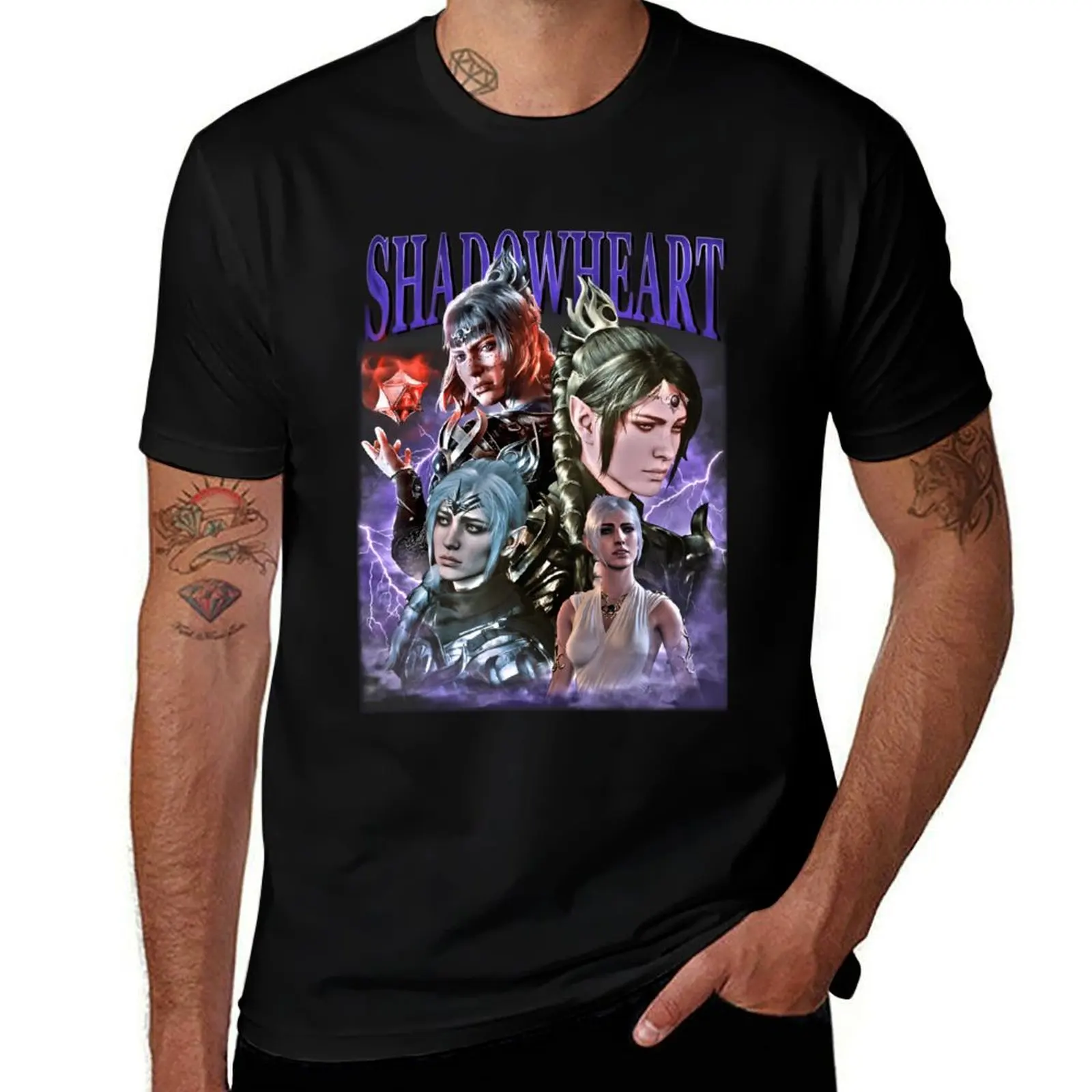 

Shadowheart T-Shirt shirts graphic tee hippie clothes cotton man t-shirts men clothing