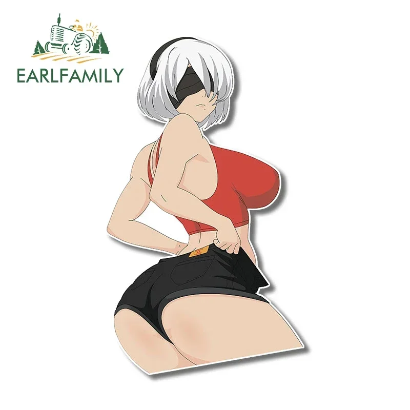 EARLFAMILY 13 سنتيمتر x 7.6 سنتيمتر ل Hentai الحمار اكسسوارات السيارات ملصقات أنيمي Campervan ملصق حائط من الفينيل دراجة نارية مقاوم للماء واقية من الشمس