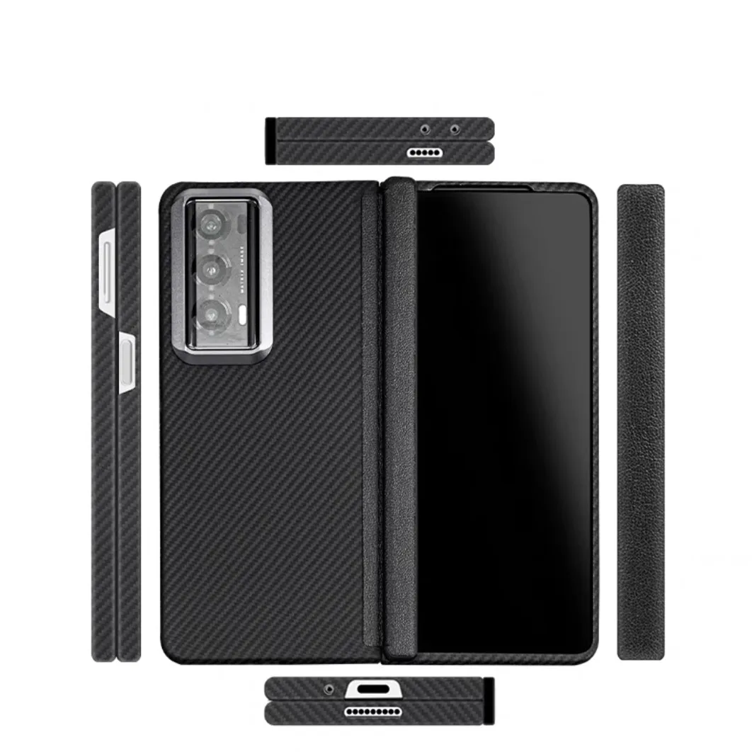 Genuine Real Carbon Fiber Slim Magsafe Case For Honor Magic V2 MagicV2 Matte Ultra Thin Hinge Axis Flip Bulletproof Armor Cover