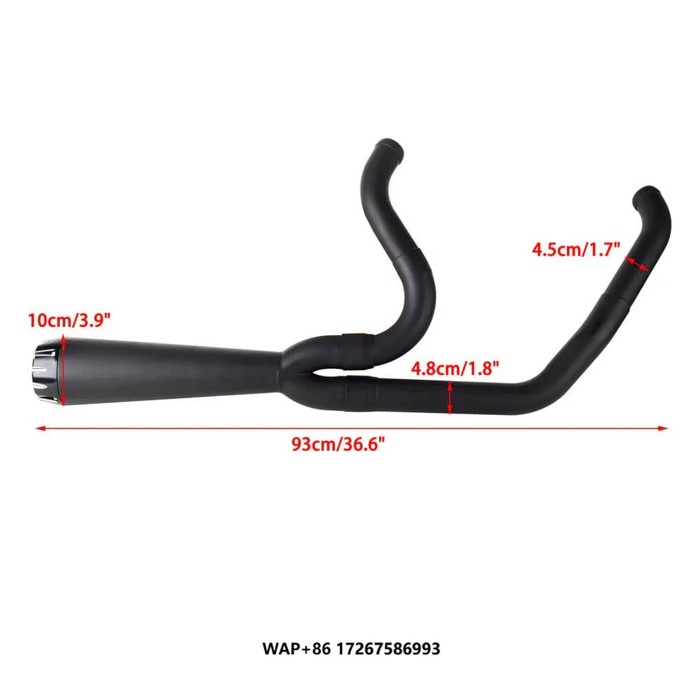 

2-into-1 Complete Motorcycle Exhaust System Kit for Softail 2018-2024 Street Bob FXBBS 114 FXBB Low Rider ST FXLRST FXLRS