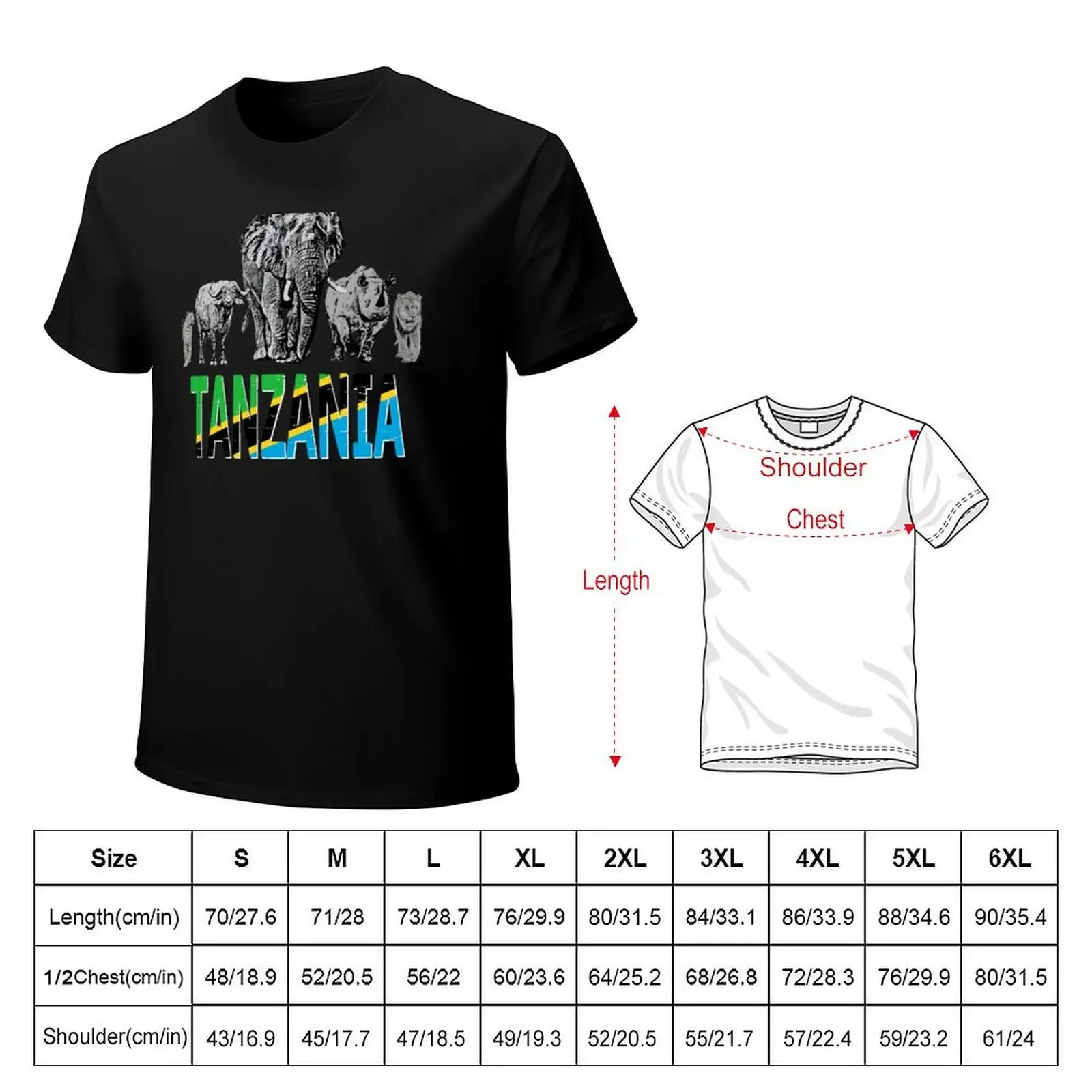 Africa's Big 5 Animals for Tanzanians T-Shirt Blouse shirts graphic tee basketball graphic tees tees compression shirt men