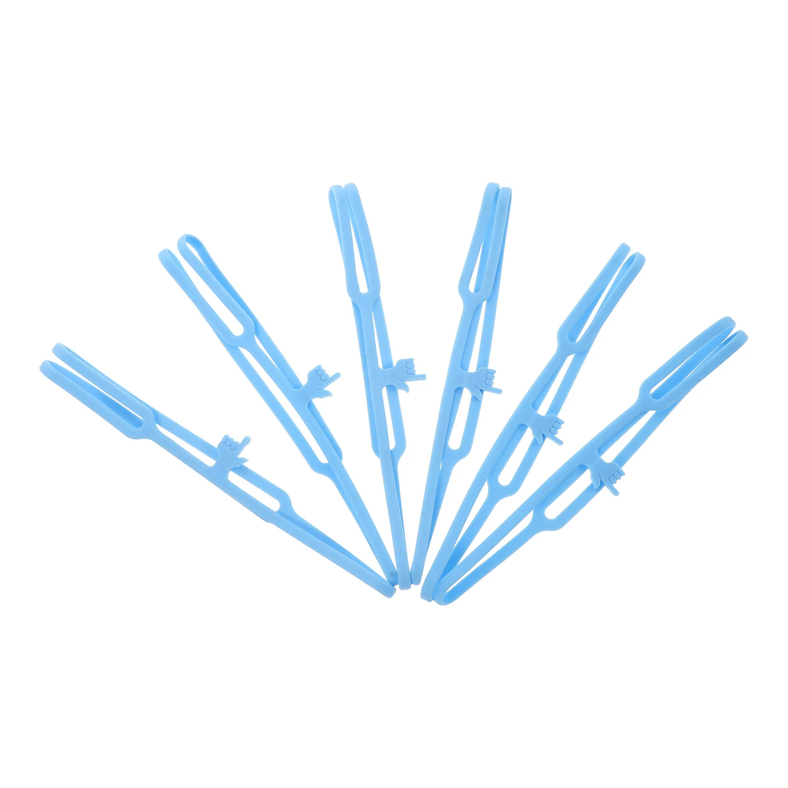 6 قطع من الإشارات المرجعية المصنوعة من السيليكون، علامات صفحة مرنة رائعة للكتب والطلاب والقرطاسية وشريط مطاطي