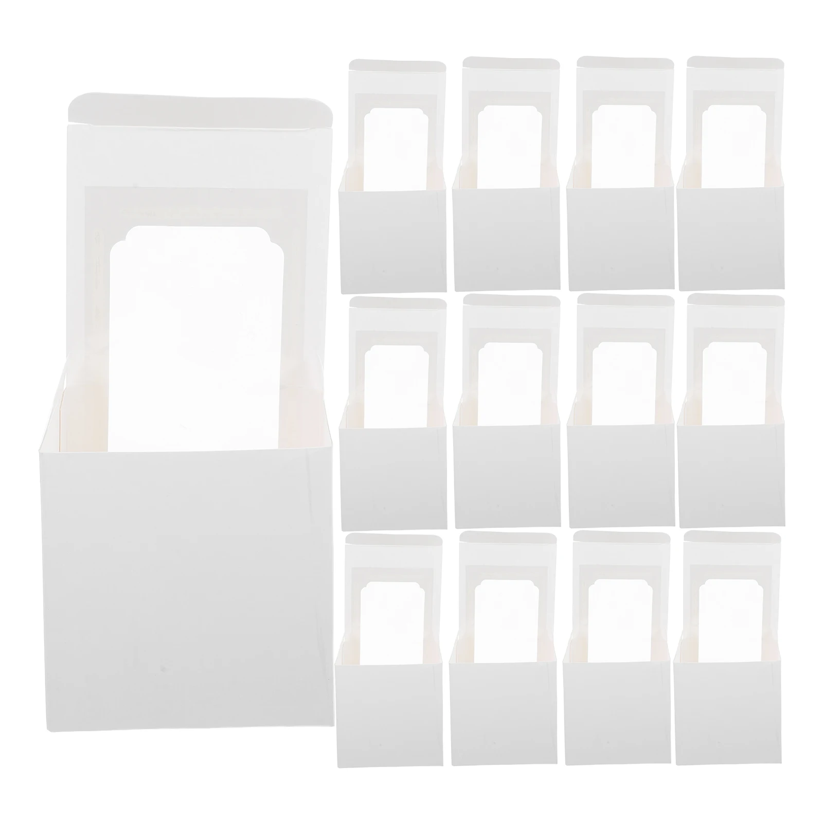 

20pcs Kraft Cupcake With Window Individual Bakery Packaging Dessert Containers For Cupcakes Muffins Pastries Pastry Boxes