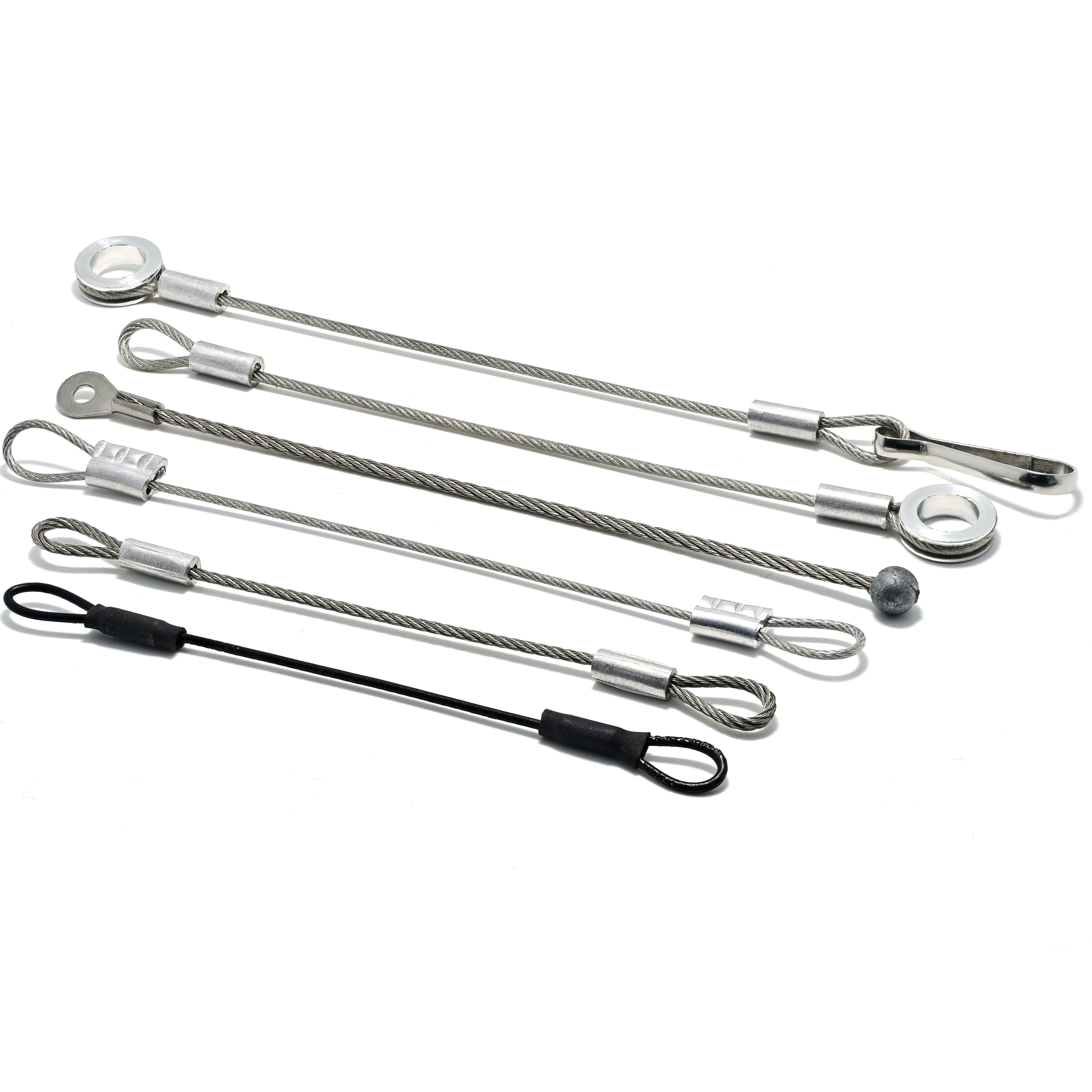 Factory Direct Sale High Strength PVC Coated Galvanized Wire Rope Sling Steel Wire Rope Assembly Steel Cable with Loops