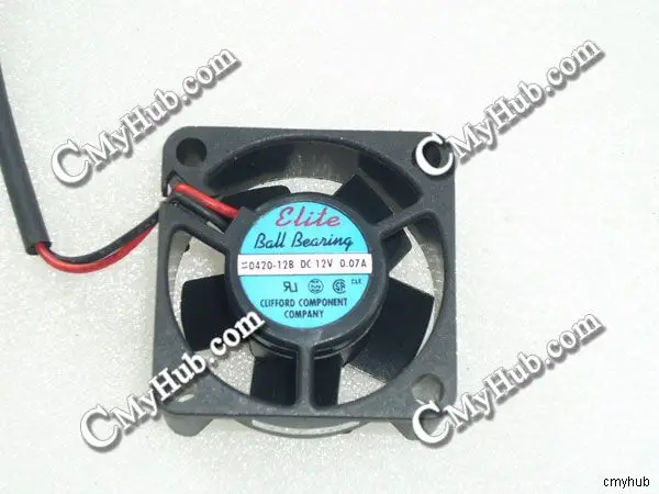 For ELITE #0420-12B DC12V 0.07A 4020 4cm 40mm 40x40x20mm 2pin Cooling Fan #0420-12B