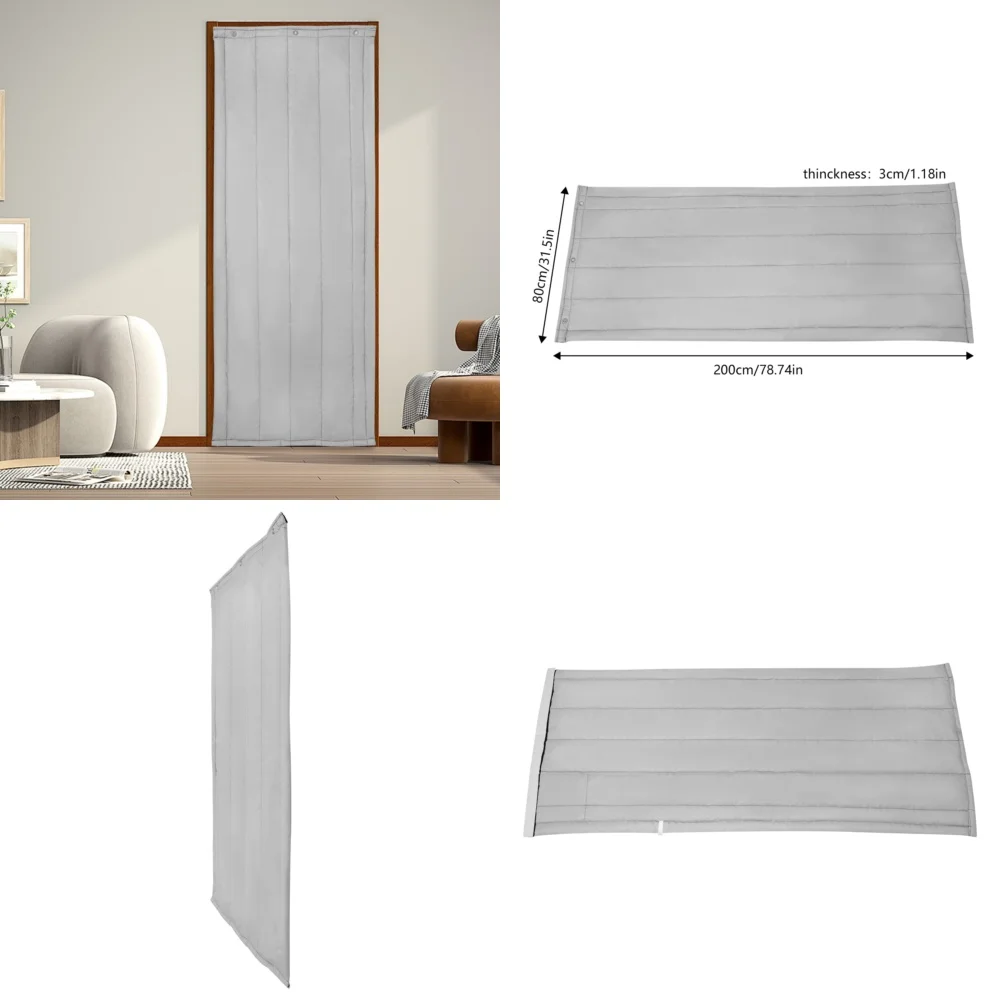

Thermal Insulated Door Curtain 31.5x78.74 Inches Winter Draft Stopper Heavy Duty Privacy Screen for Home Office Garage
