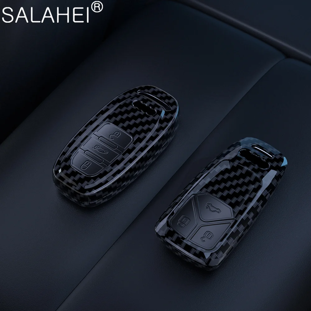 

ABS Carbon Fiber Style Car Key Case Cover For Audi A3 A4 A5 A6 A7 A8 S4 S5 S6 S7 S8 C5 C6 C7 Q3 Q5 Q7 4M R8 TT TFSI TTS RS 8L 8V