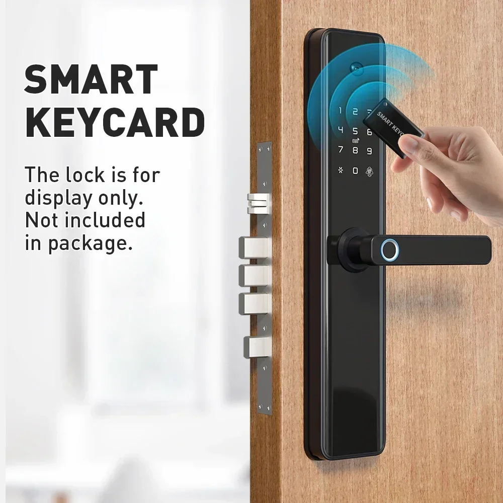 Imagem -05 - Cartão Eletrônico Smart Door Lock Pequeno Desbloqueio Rfid Fechaduras de Impressão Digital Tuya Ttlock Ble 13.56mhz Cartão ic Pcs