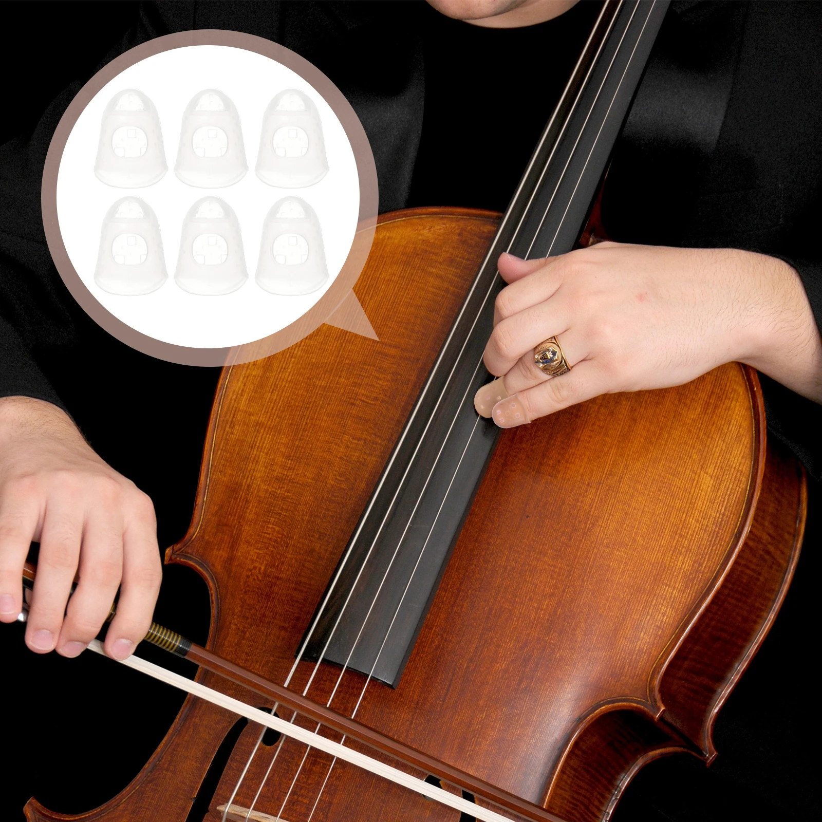 

40 PCS Guitar Finger Protective Cover Protector Fingertip Protectors Shield Guards