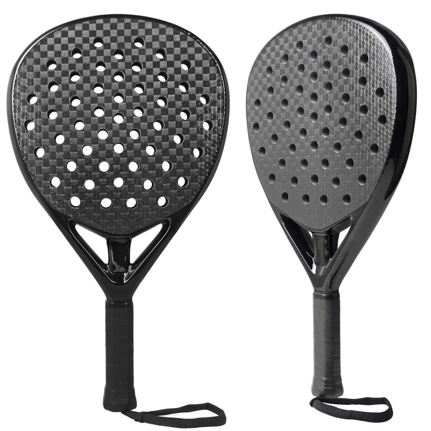 3K/12K Carbon Fiber Professional Tennis Padel Racket for Men Rough Surface with Eva Soft Memory Foam Core for Training