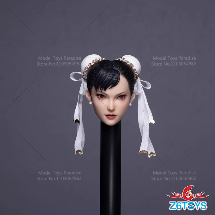 Z6TOYS ZC020 1/6 امرأة الجندي Chunli رئيس نحت الآسيوية المحمول العين رئيس صالح 12 بوصة عمل الشكل الجسم #2