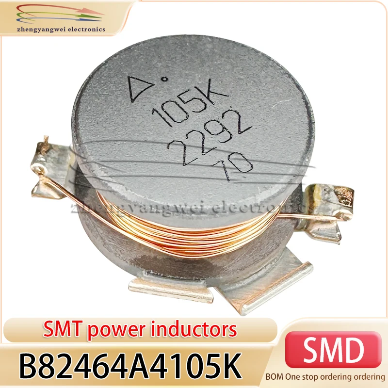 

5 шт. B82464A4105K SMD 10.4x0.4x4.8, код 105K, 1MH, намоточный SMD силовой индуктор