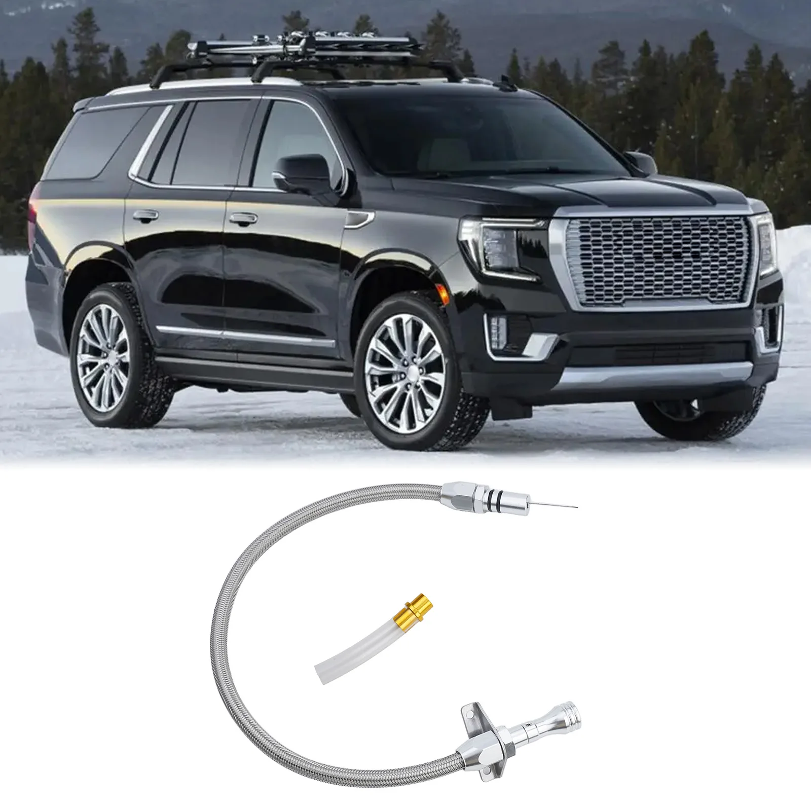 

Новый для Chevy TH350 Dipstick Transmission Dipstick Гибкий для Chevy TH350 Silver для Chevy TH350