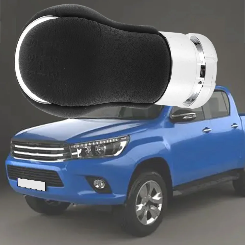 

Автомобильная 5-скоростная ручная ручка переключения передач, кожаная ручка переключения передач для Toyota Hilux Revo 2015 2016 2017 2018 2019 2020 LHD