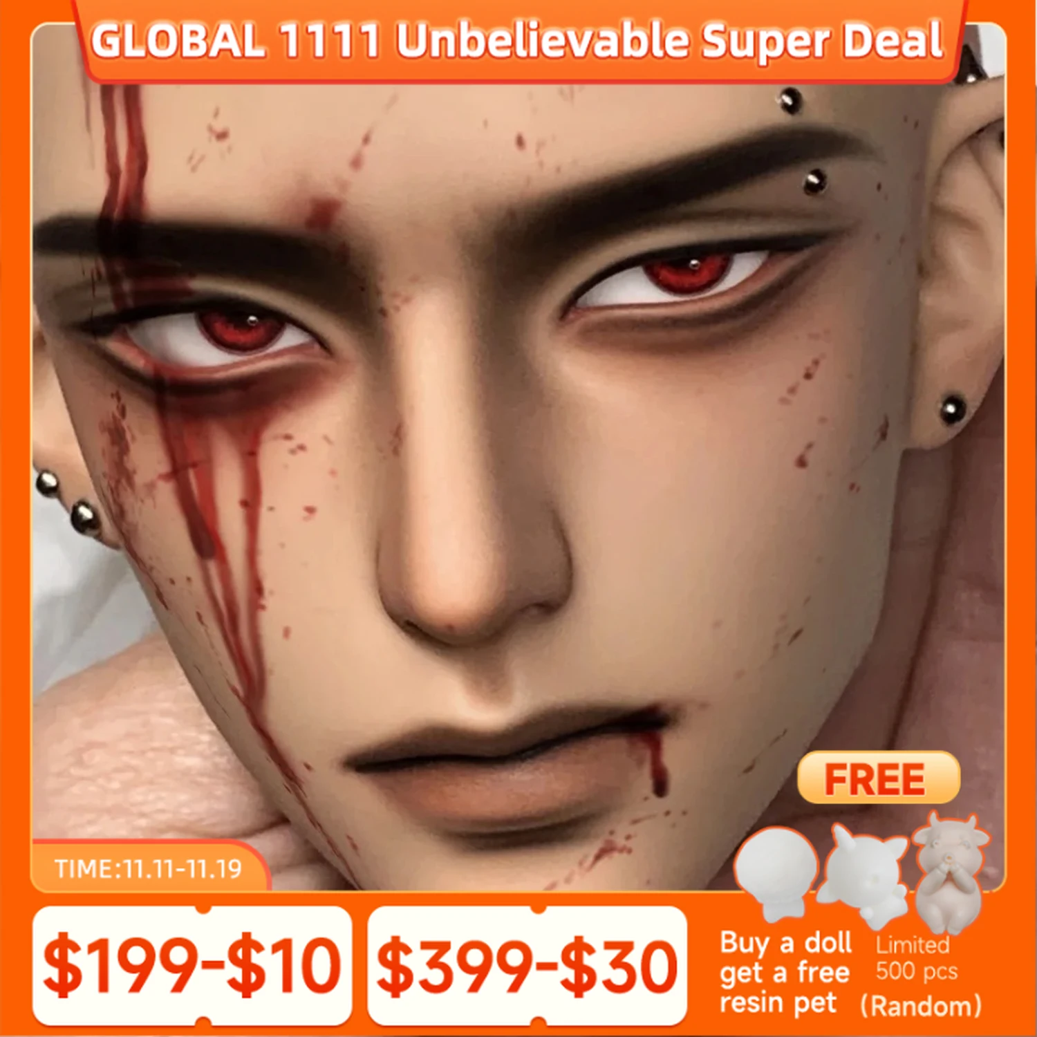 

PreOrder Rijer Bjd Doll 1/3 Metrosexual Man Dolls Bjd Toy Real Size Big Eye Small Eye Expression Head Anime Ball Jointed Doll