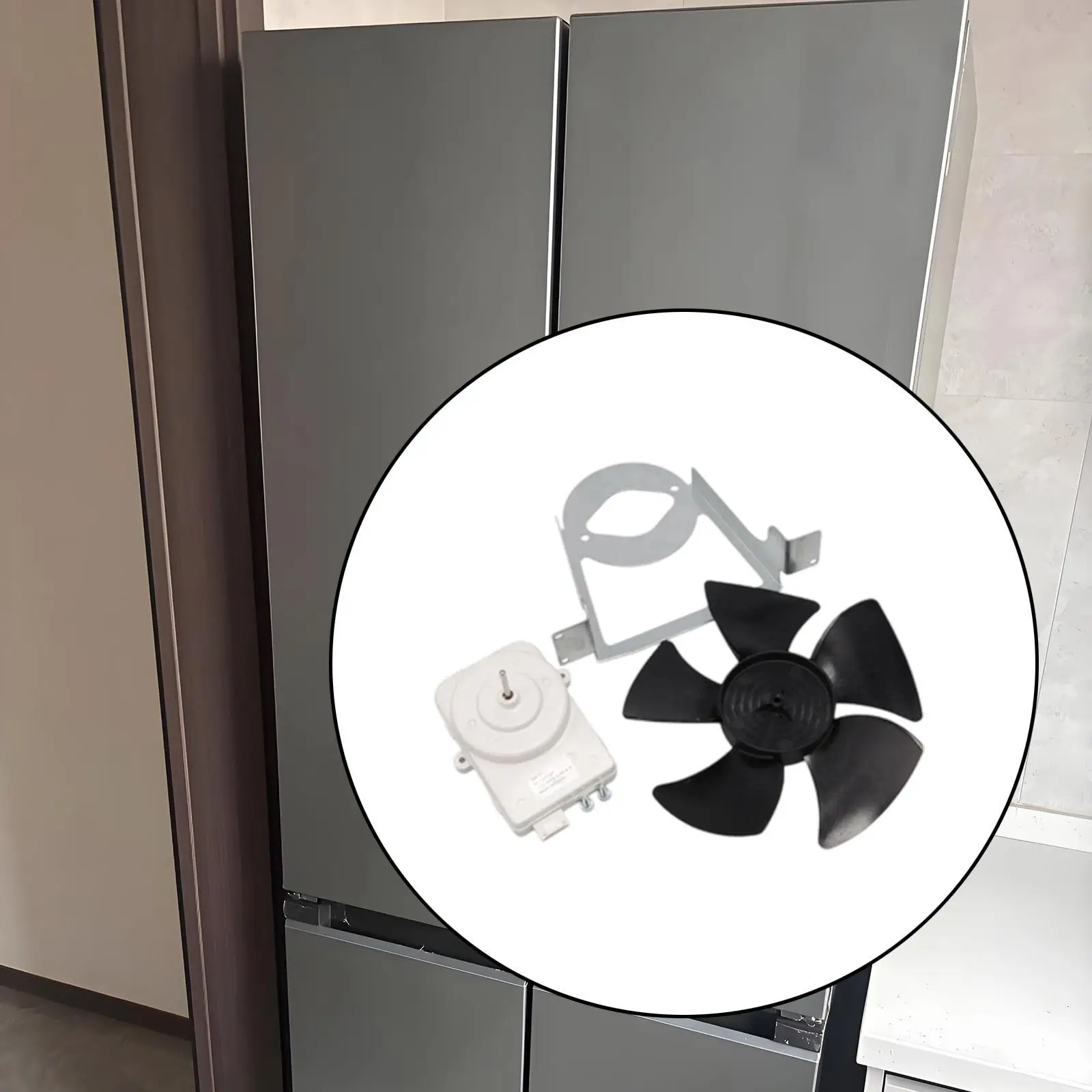 

Refrigerator Condensing Fan Motor Kit W10181323 Small Multifunction Heat Dissipation Easy Installation 115V for Home Kitchen
