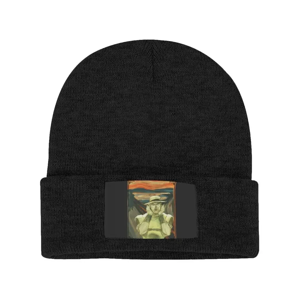 Joseph Joestar Jojos Bizarre Adventure As The Scream Parody Anime Knitted Beanie Hat Beanies Cap Gift Headwear