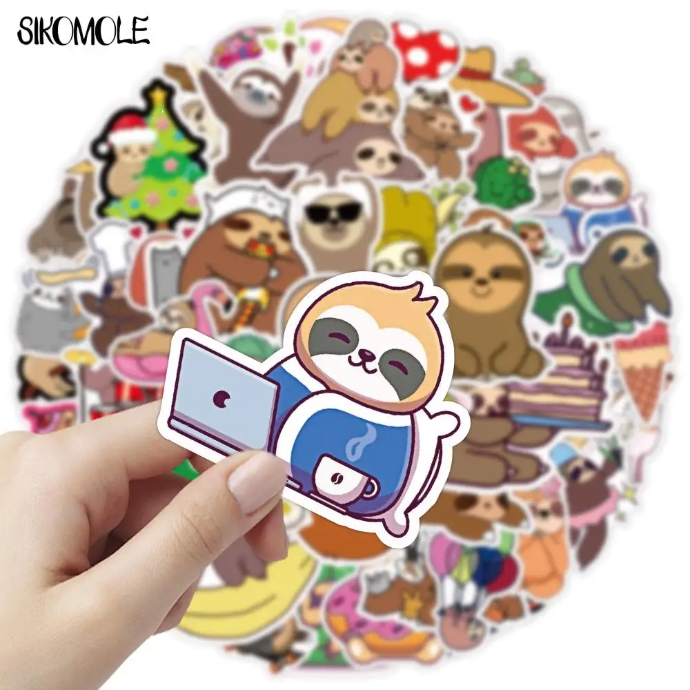 10/30/50PCS 귀여운 게으른 Sloths 스티커 Kawaii 동물 Scrapbooking DIY 일기 편지지 여행 수하물 스티커 낙서 스티커 F5