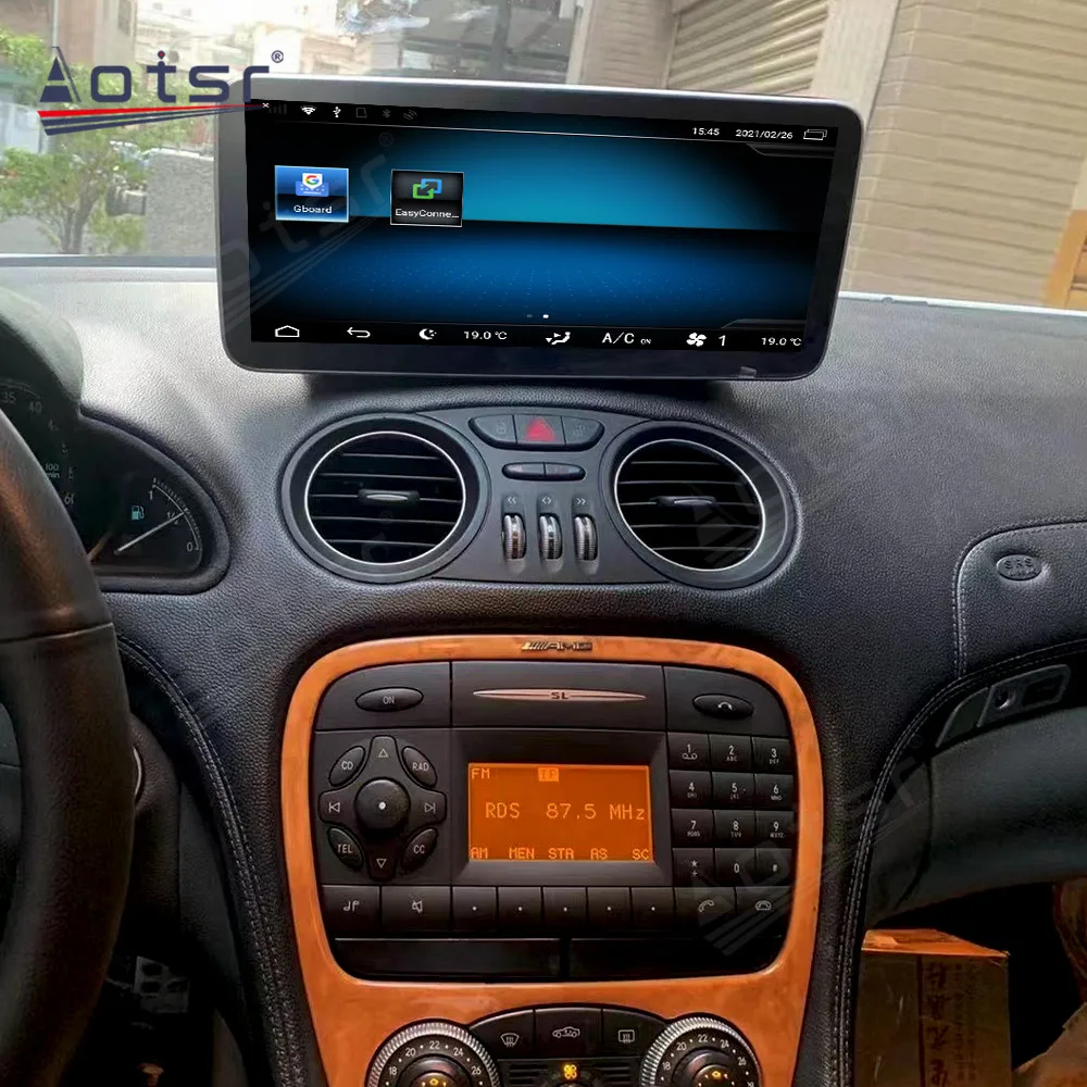 10.25 'أندرويد 13 شاشة تعمل باللمس راديو ستيريو للسيارة لمرسيدس بنز SL مشغل وسائط متعددة لاسلكي لتحديد المواقع والملاحة اكسسوارات السيارات