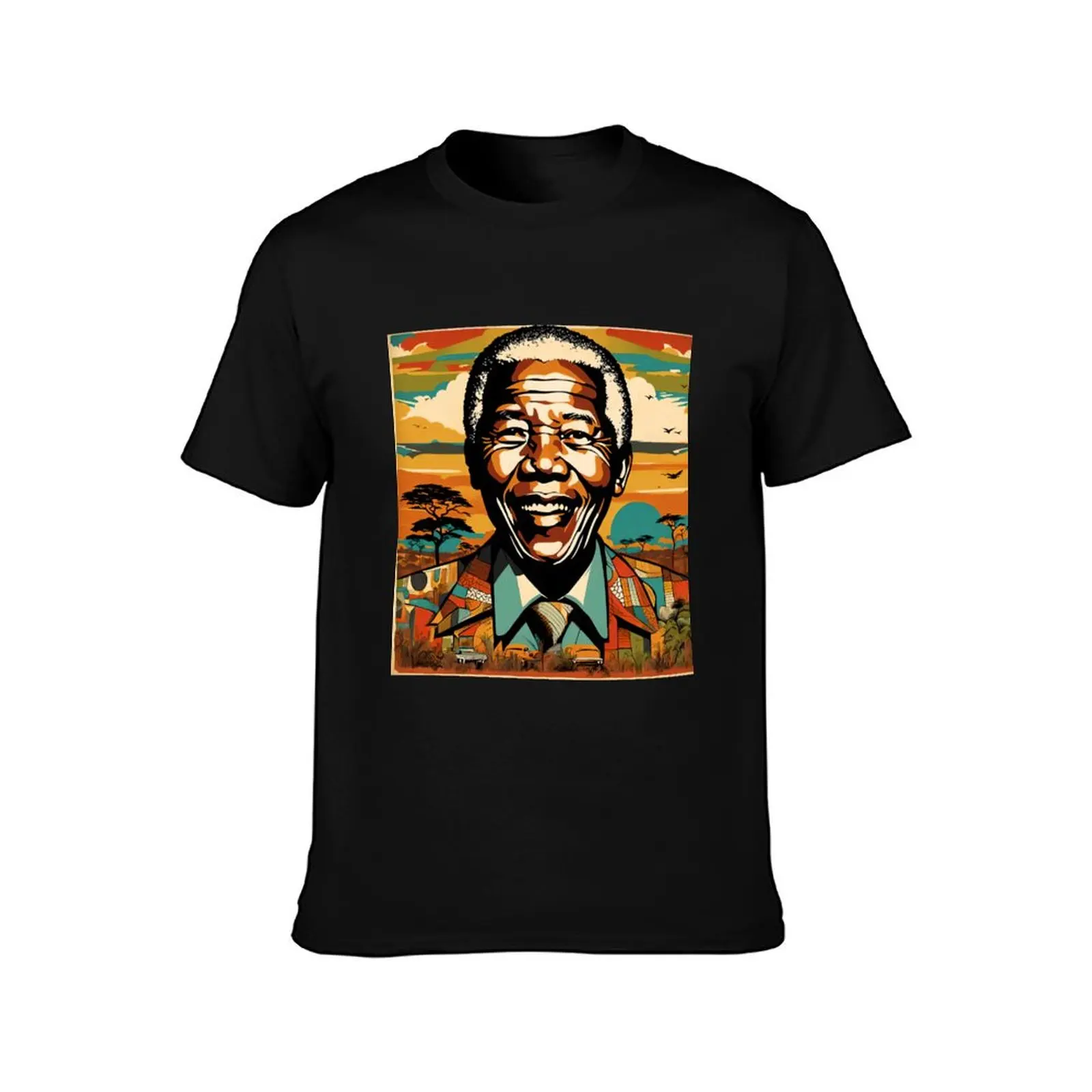 Nelson Mandela T-Shirt custom t shirt plus size tops graphic t shirt vintage vintage clothes plain black t shirts men