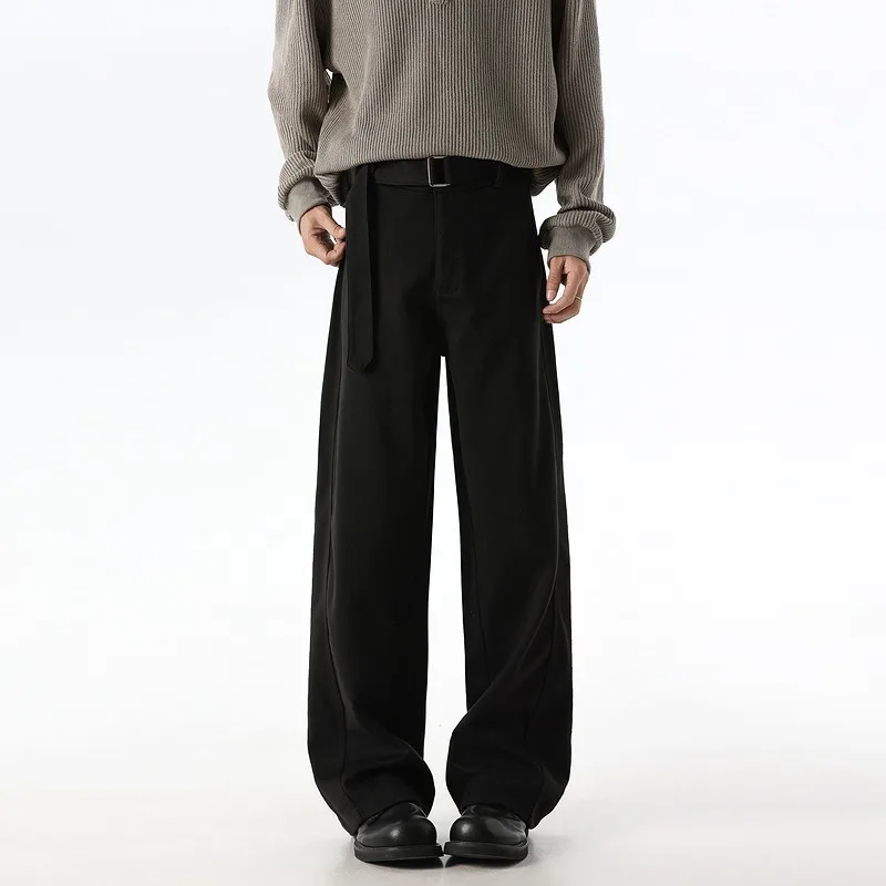 Solid Color Retro Old Money Style Casual Trousers Men's 2026 Spring and Autumn New Straight Trousers