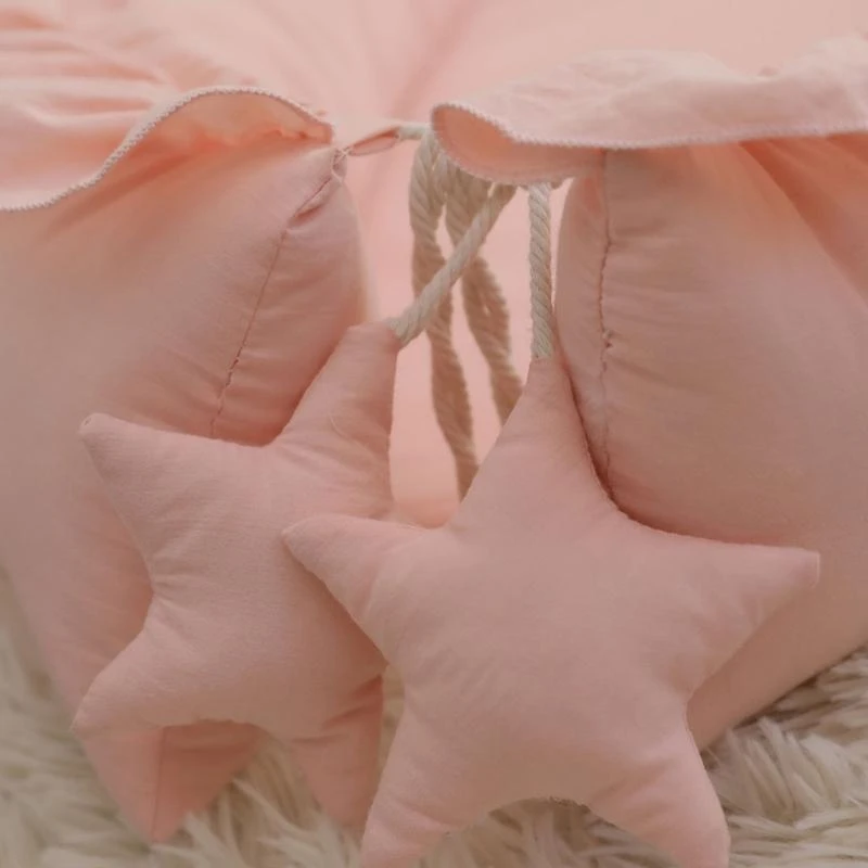 سرير J15U لحديثي الولادة سرير محمول للسفر في السرير للرضع، سرير نوم ناعم ومريح من القطن