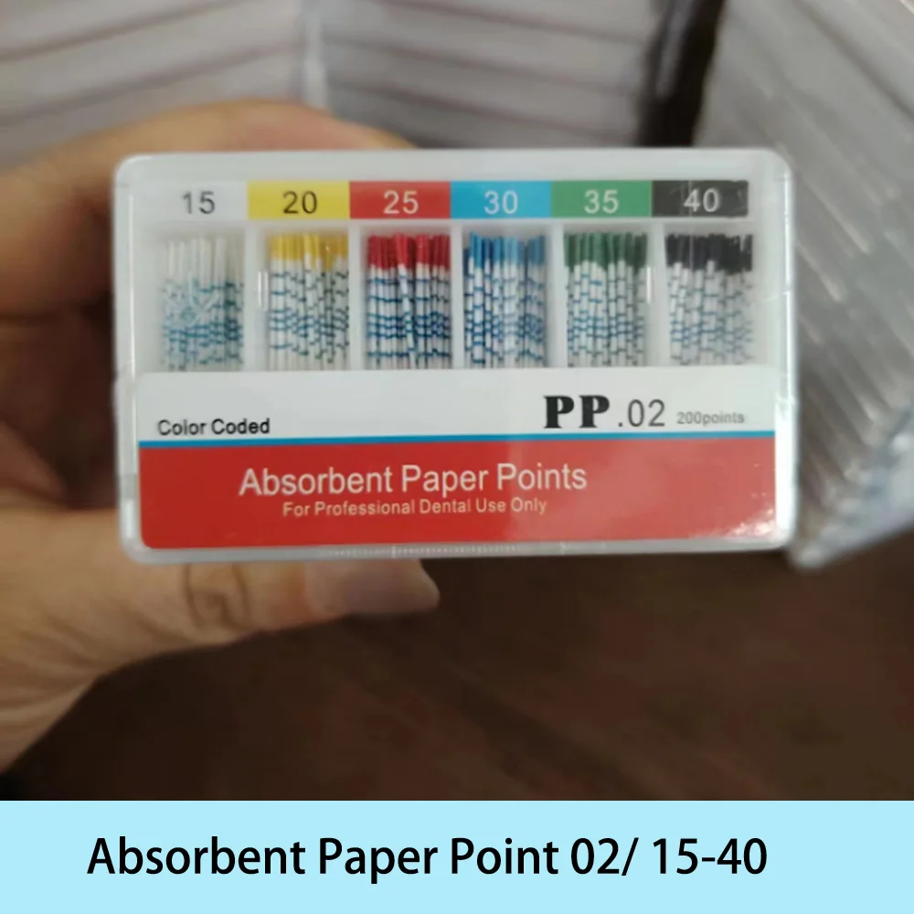 Dental Paper Points 0.02 taper Absorbent dental Materials Strong Absorption Pure Cotton Fiber paper