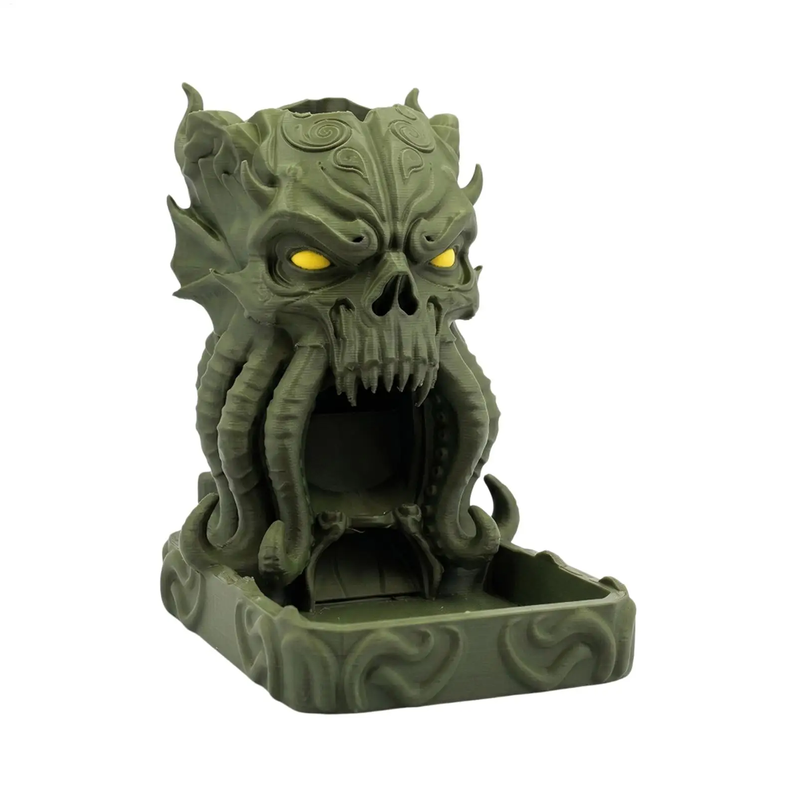 3D Printed Dice Tower Fantasy RPG Tabletop Dice Roller Tower Unique Gaming Accessory Desk Organizer for Dungeon Masters Gamers
