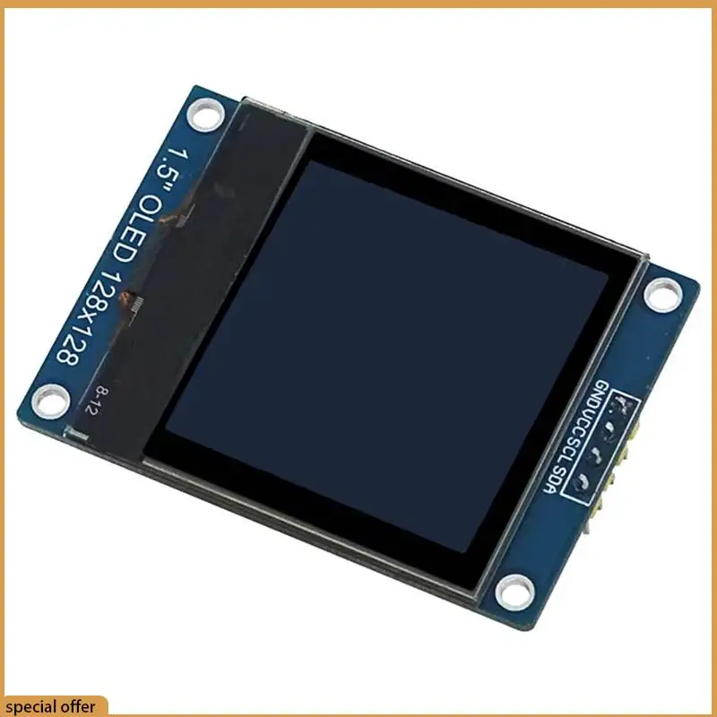 

A68Z 2 шт. 1,5-дюймовый 4-контактный OLED-модуль, экран дисплея SH1107 Drive IC 128X128 IIC I2C, интерфейс для 51 STM32 P22101 P22102