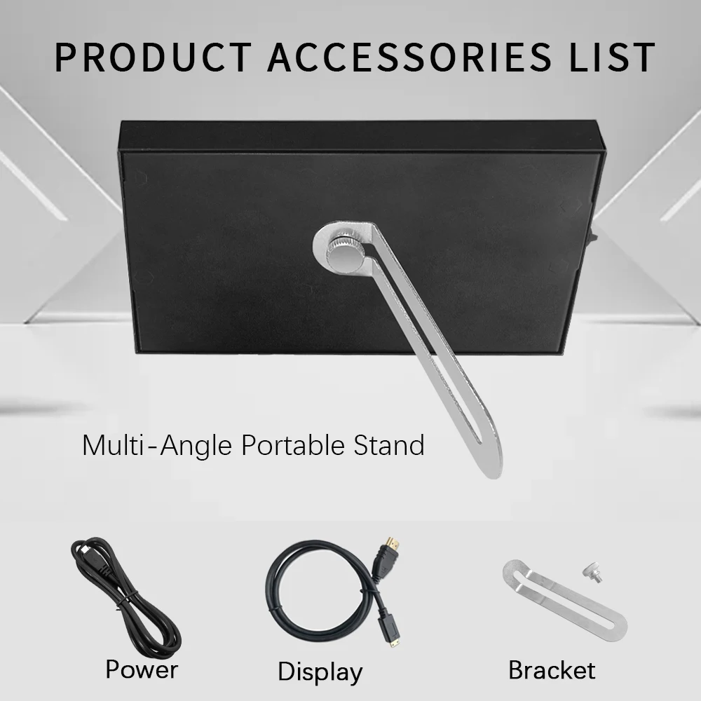 Monitor LCD Mini IPS, HD(H), 1024x600, caixa de metal, Mini HD/TYPE-C Input, compatível com PC, laptop, Raspberry Pi, 5"