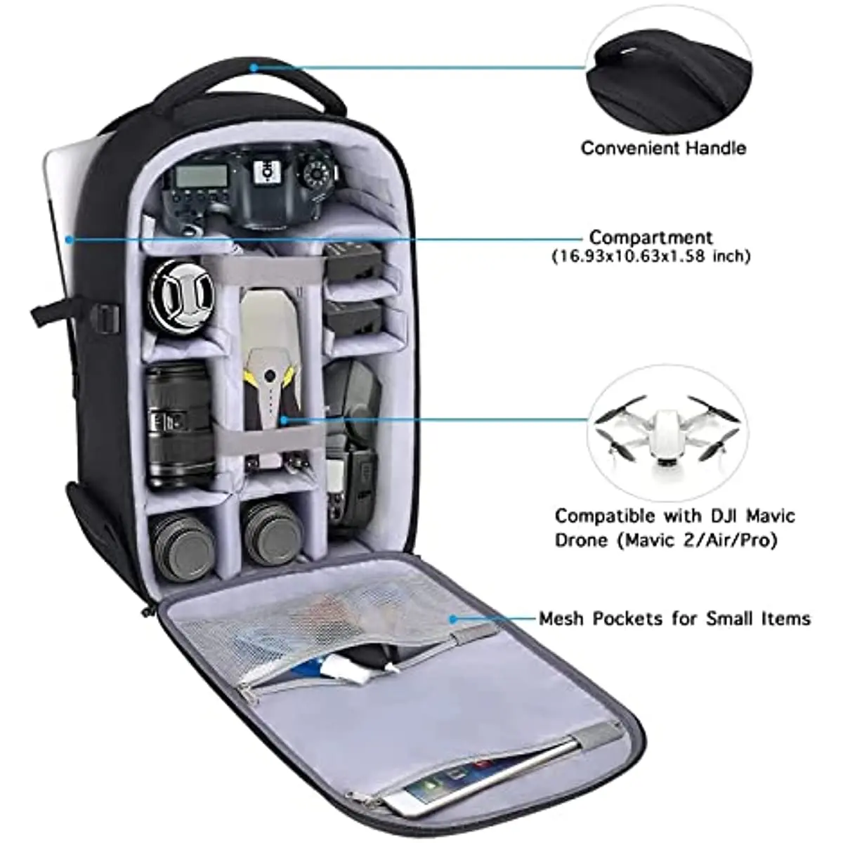 camera backpack leather tripod Valkyrie Lightweight & High-Performance Carbon Fibre Tripod camera in hand Waterproof Camera Backpack With Tripod