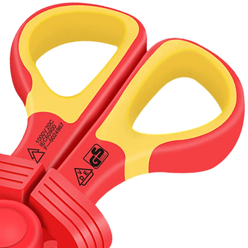 LAOA Stainless Steel Electric Scissors 1000V Insulated Handle High Voltage Insulation Wire Cutters Electrician VDE Shears
