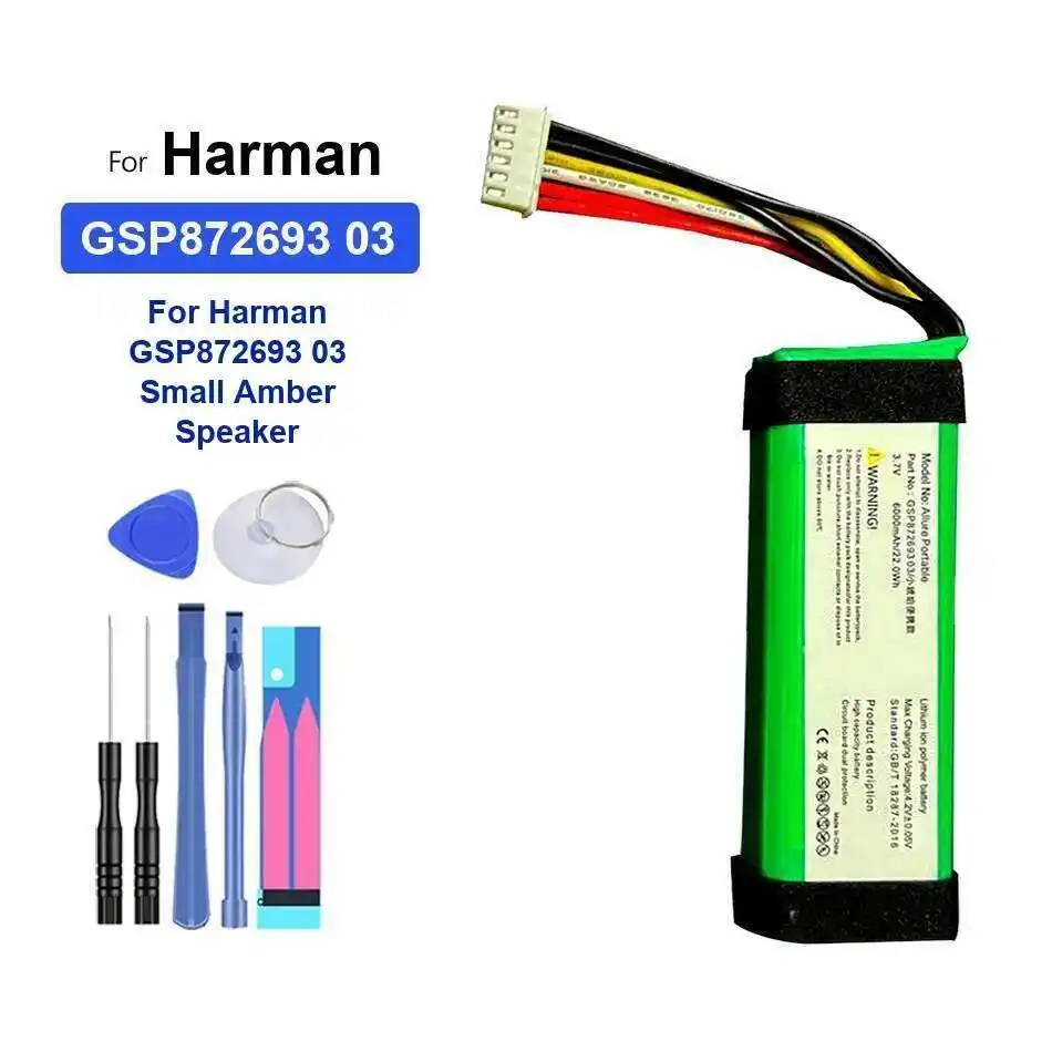 

For Harman GSP872693 03 Small Amber Speaker Long-Lasting Performance Battery Durable 6000Mah