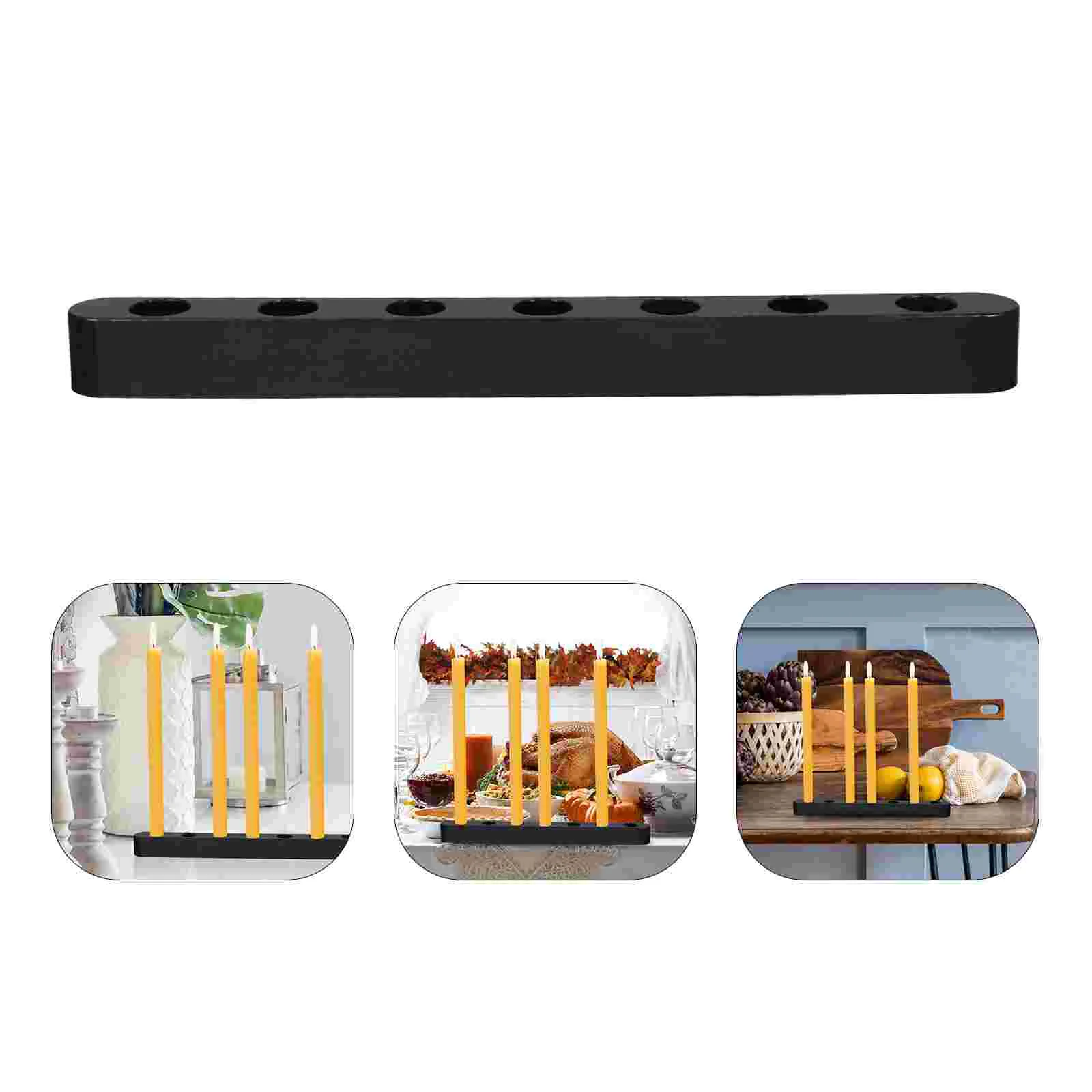 

Kwanzaa Menorah Tapered Candlestick Holders Plastic Stand for Table Candlesticks Desktop Decor Pp Candelabras