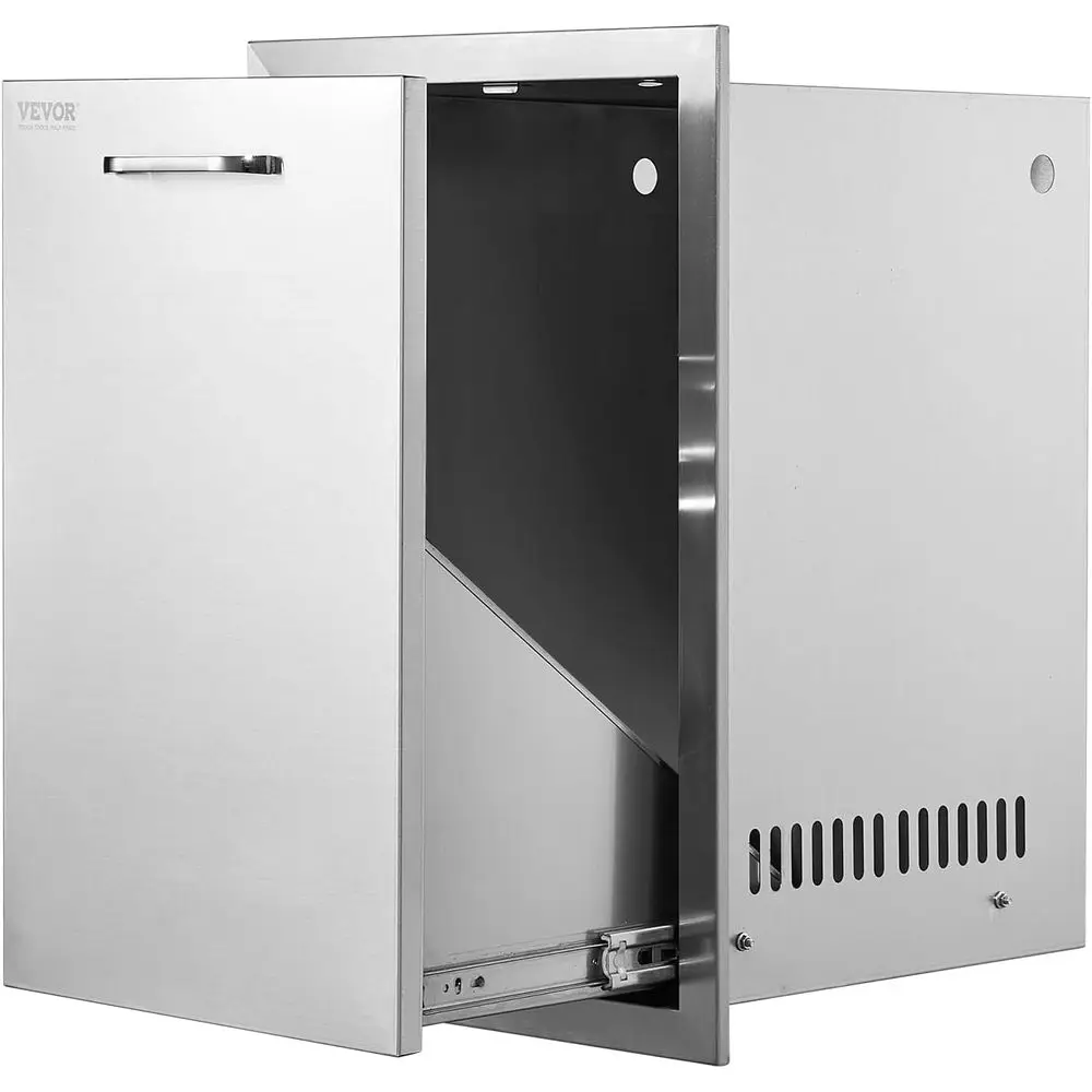 

Outdoor Kitcen TrasDer 16Wx22x16D, Propane Tank Der, StainlSteel Pull Out Traswitandle, Outdoor Kitcen Cainets Can Pull Out, Q I