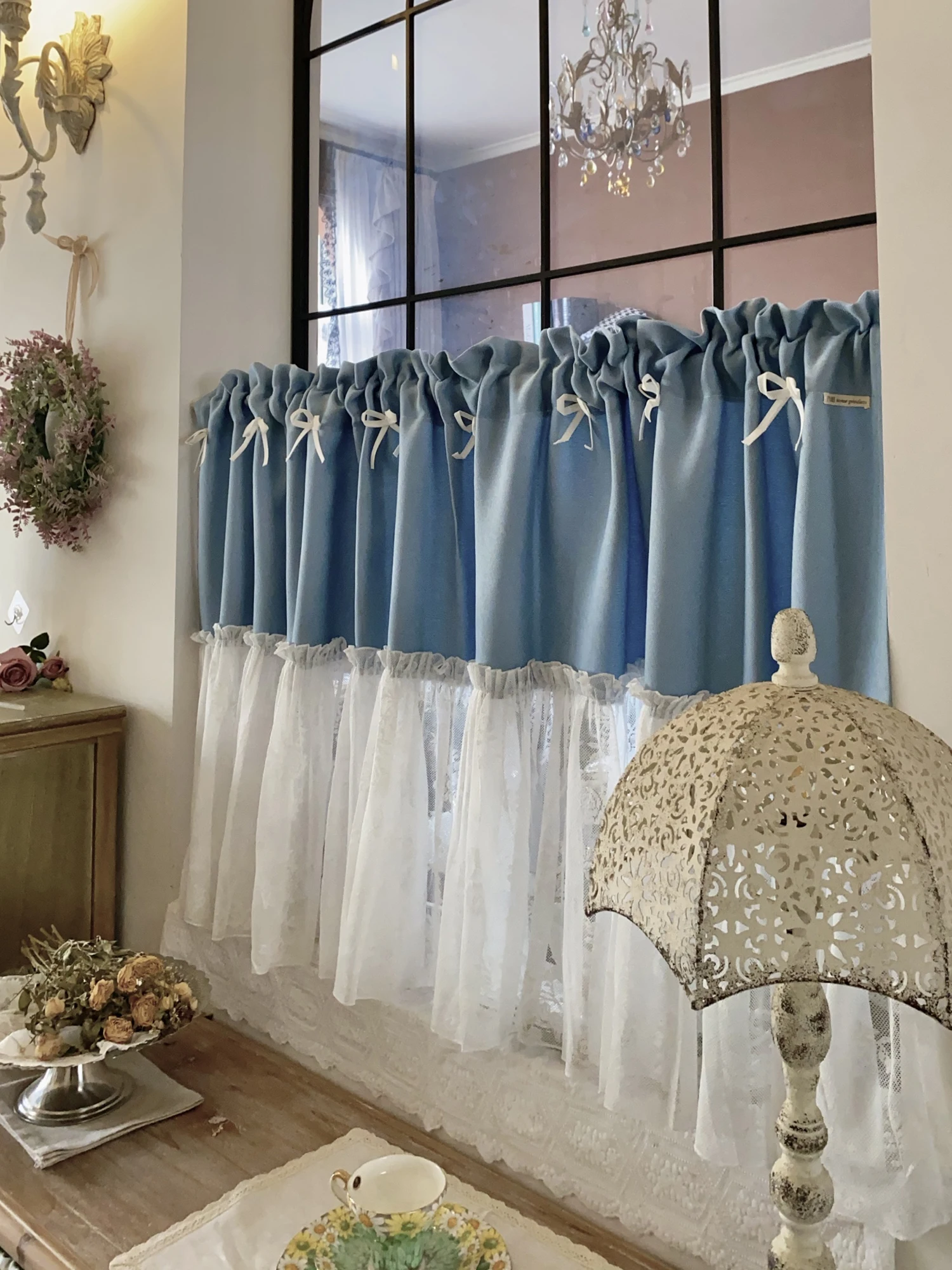 

Home Decoration | Short Gauze Curtains for Living Room Half Curtain, Short Blackout Coffee Kitchen Window Head