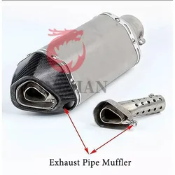 Universal Motorcycle Exhaust Muffler For Akrapovic Small Hex Sound Adjustment Accessories Modification
