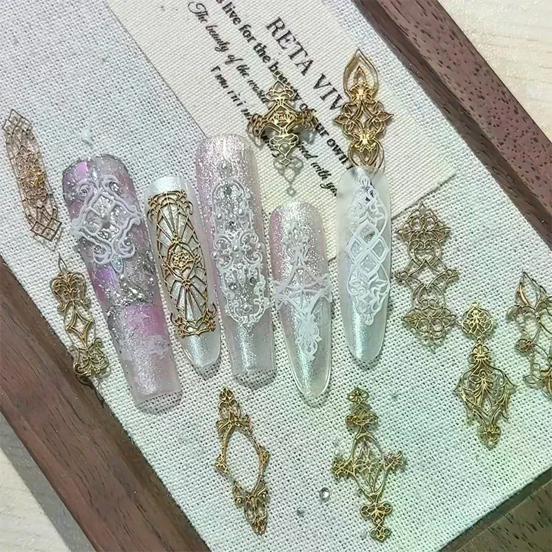 Mold Silicone Retro Pattern Nail Art Decorations Baroque Style Relief Design Nail Art Template Stereoscopic Manicure Tools Nail
