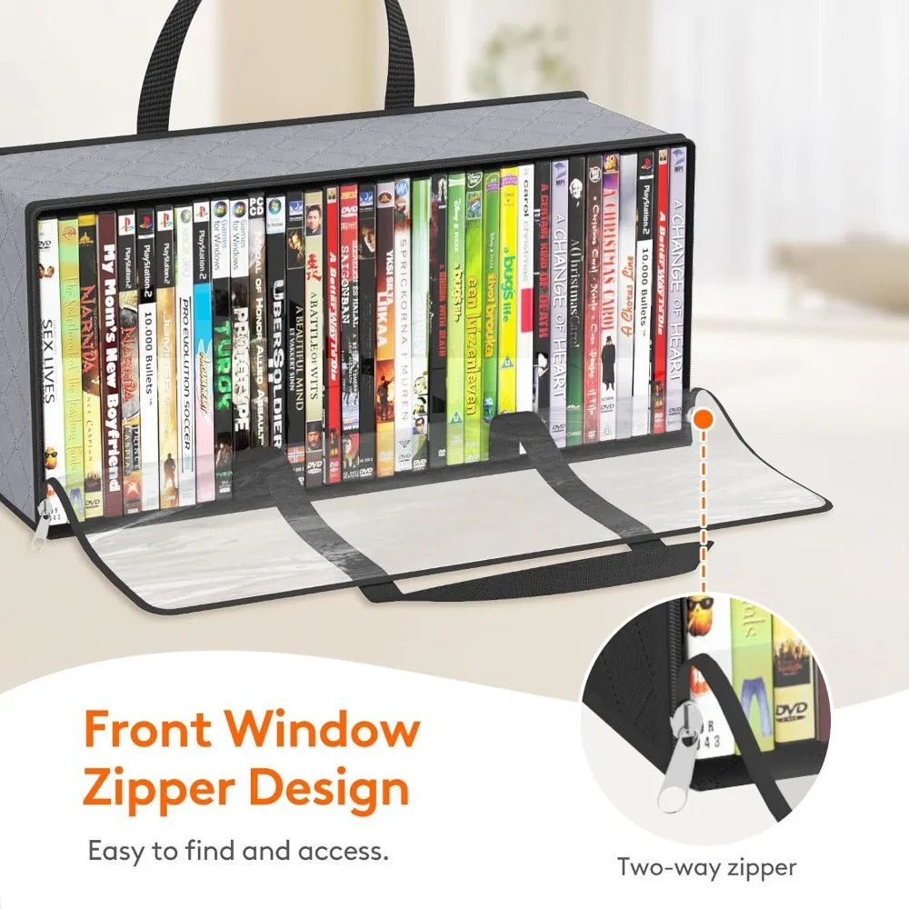 Bolsa de armazenamento multifuncional em pvc, grande capacidade, à prova de poeira, à prova de umidade, organizador portátil para cd, livro, chapéu, r